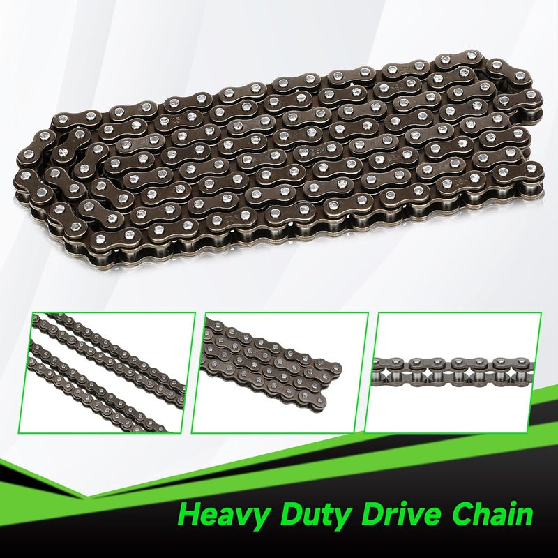 XIKOBY 25H Chain 132 Link 13 Tooth Sprocket Compatible with Razor MX650 MX500 RSF650 SX500 Mcgrath Electric Dirt Bike MY1020 Motor Mini Pit Bike Rocket Scooter Motocross Parts with Chain Tensioner - Image 2